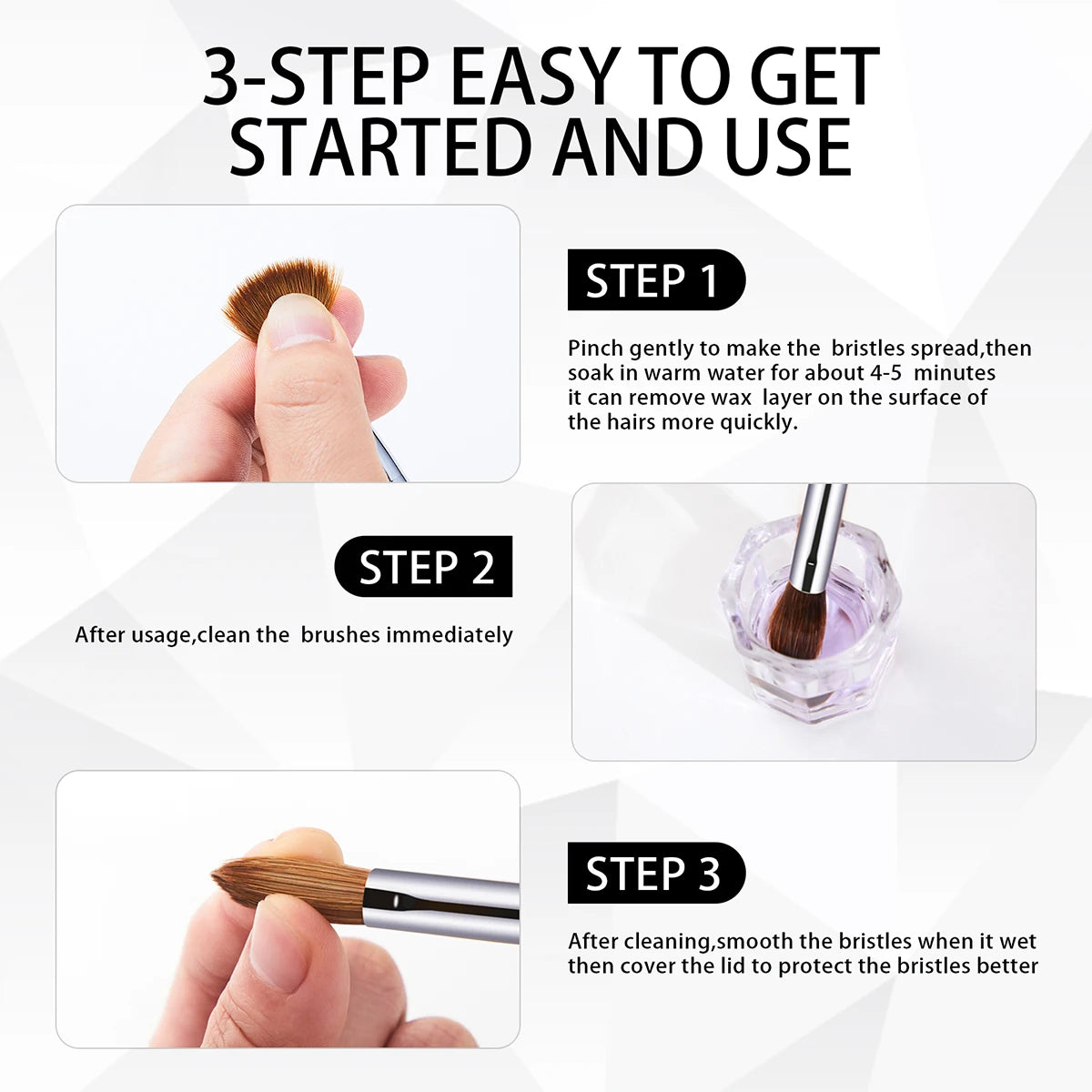 100% Kolinsky Acrylic Nail Brush