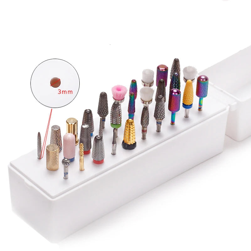 30 Holes Nail Drill Bit Holder