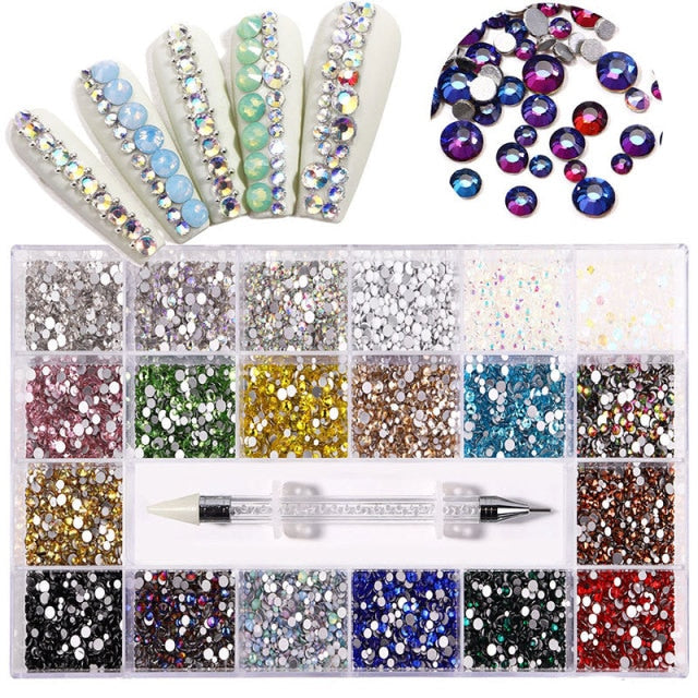 2500pcs Luxury Nail Rhinestones