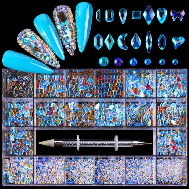 2500pcs Luxury Nail Rhinestones