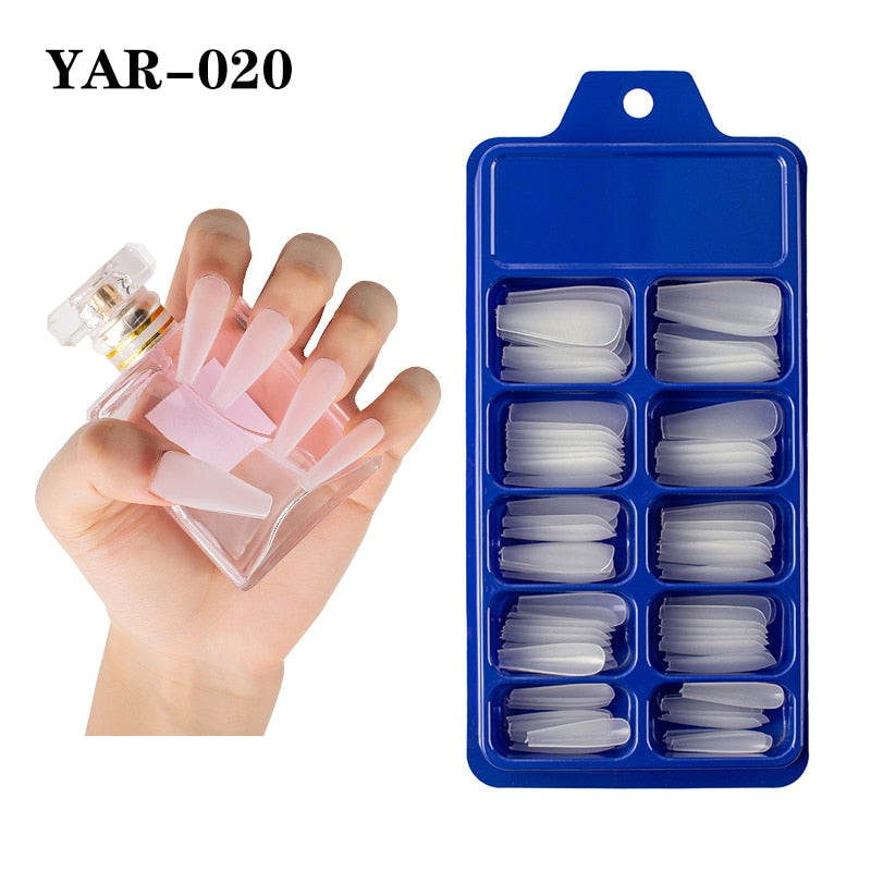 Coffin Ballerina Full Cover Nail Tips For Press on Nails