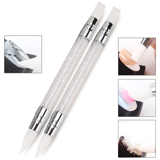 1 Pc Dual-ended Nail Art Silicone Wax Pen