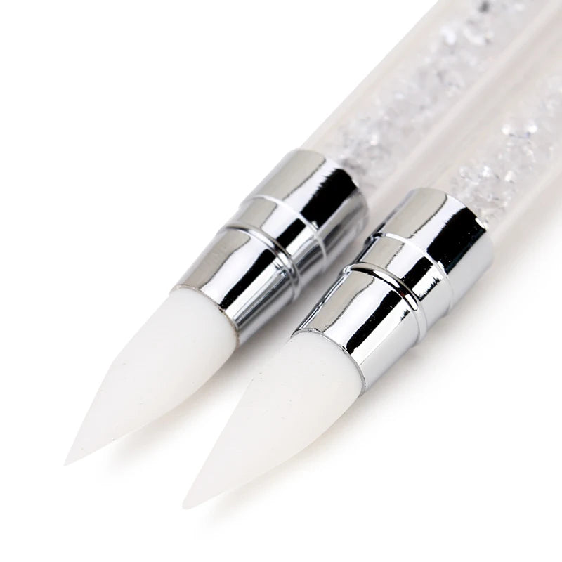 1 Pc Dual-ended Nail Art Silicone Wax Pen