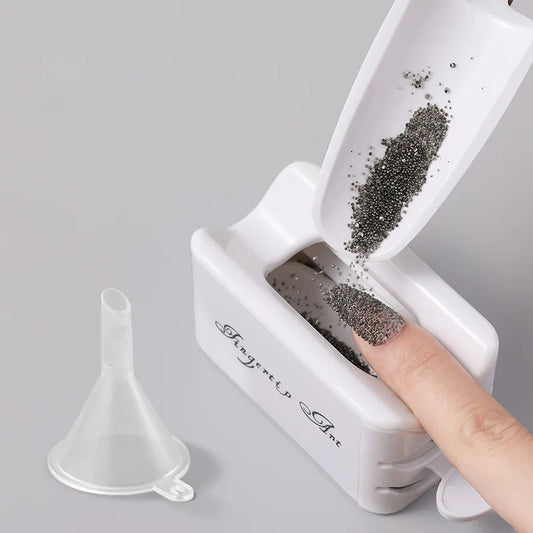 Nail powder/glitter recycling container