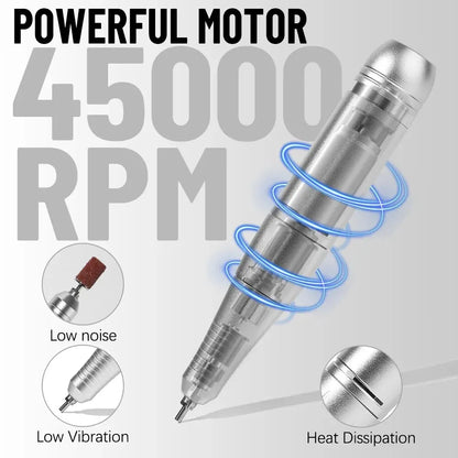 45000RPM Nail Drill Machine E- File