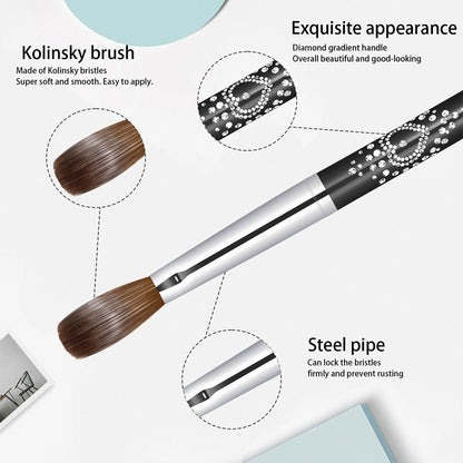 100% Kolinsky Acrylic Nail Brush