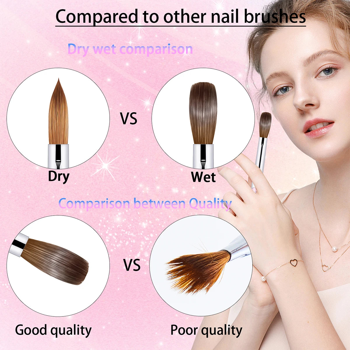 100% Kolinsky Acrylic Nail Brush