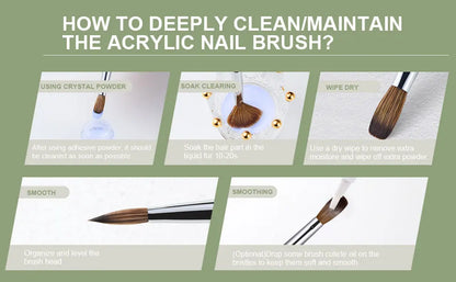 100% Kolinsky Acrylic Nail Brush