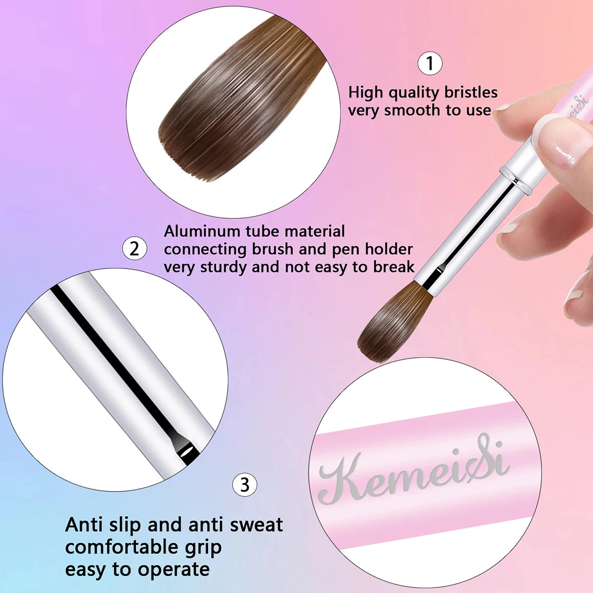 100% Kolinsky Acrylic Nail Brush