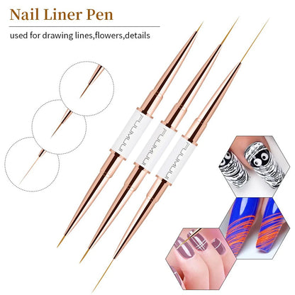 5Pcs Dual End 10 Piece Nail Art Brush Set