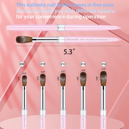 100% Kolinsky Acrylic Nail Brush