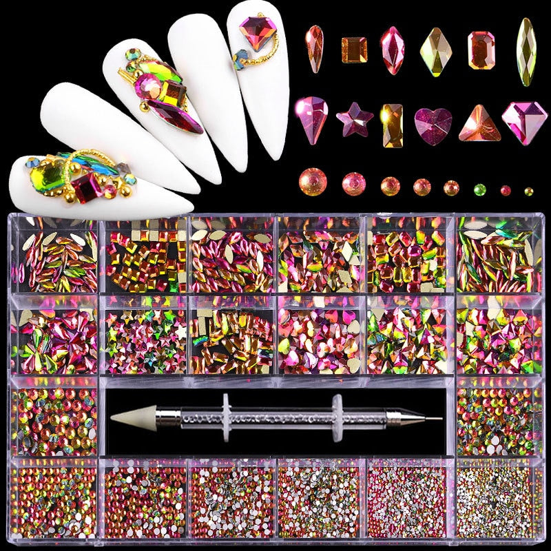 2500pcs Luxury Nail Rhinestones